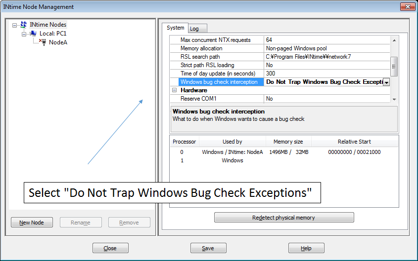 Windows bug check exeption (BSOD) trap